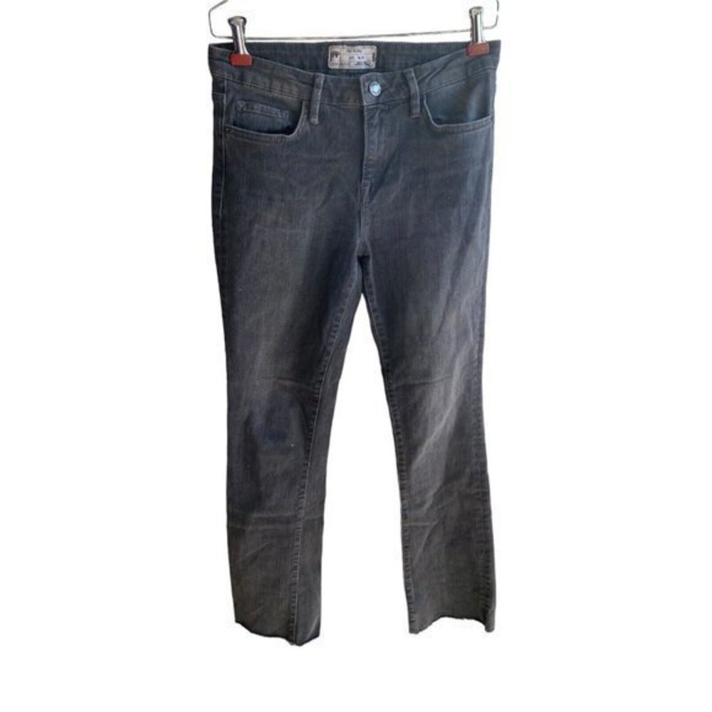 FREE PEOPLE Size 28 Gray Jeans Skinny raw hem ankles